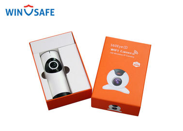 Plastic Body P2P Wireless IP Camera 720P Mini Fisheye White IR Distance 10M